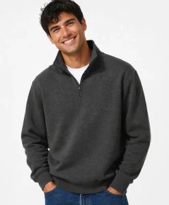 Basic 1/2 zip college genser