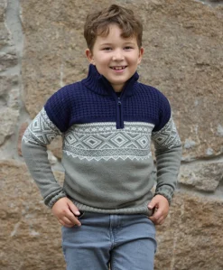 Halfzip ullgenser barn
