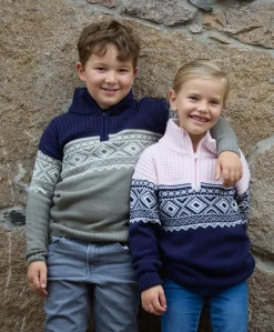 Halfzip ullgenser barn