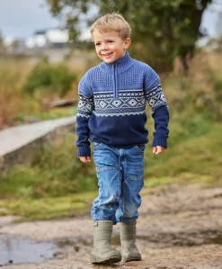 Halfzip ullgenser barn