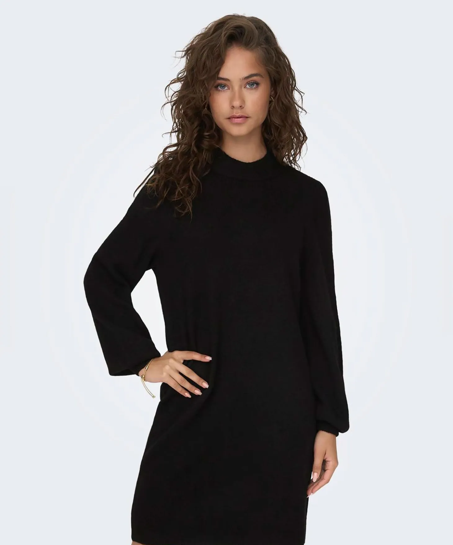 JDY Rue L/S Høyhalset Kjole