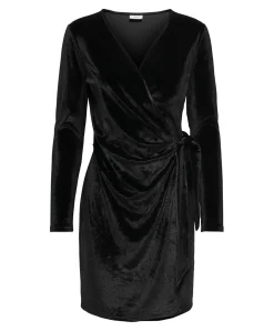 JDY Sandy Velvet Wrap Dress