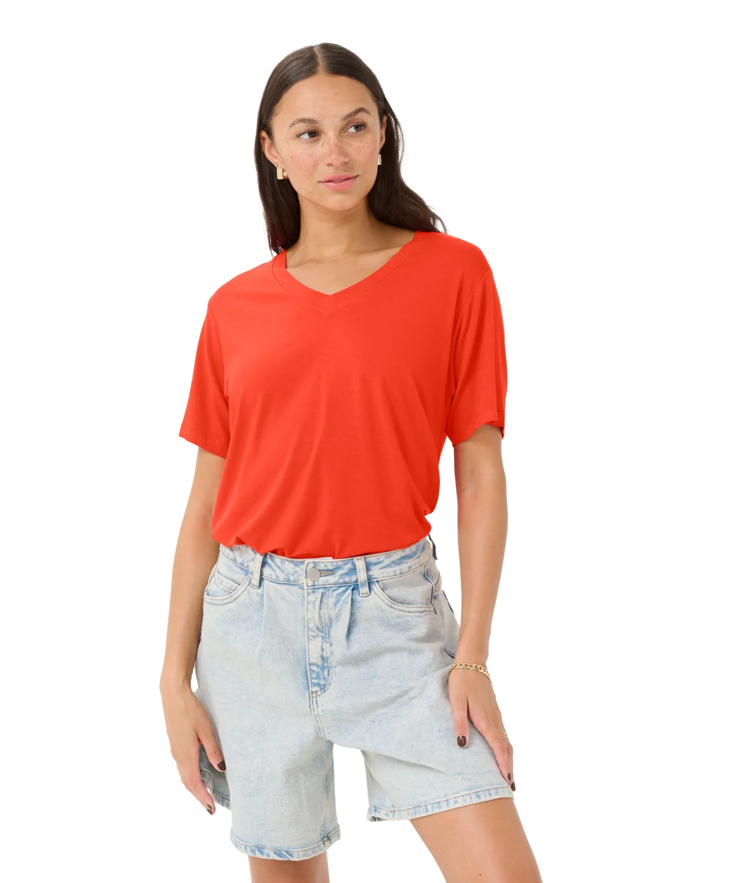Kaffe Frida V-neck T-shirt
