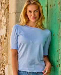 Kaffe Lizza boatneck solid topp