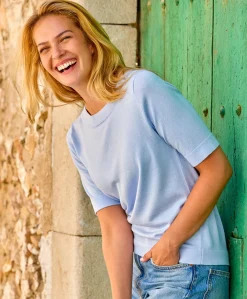Kaffe Lizza boatneck solid topp