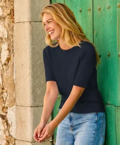 Kaffe Lizza boatneck solid topp