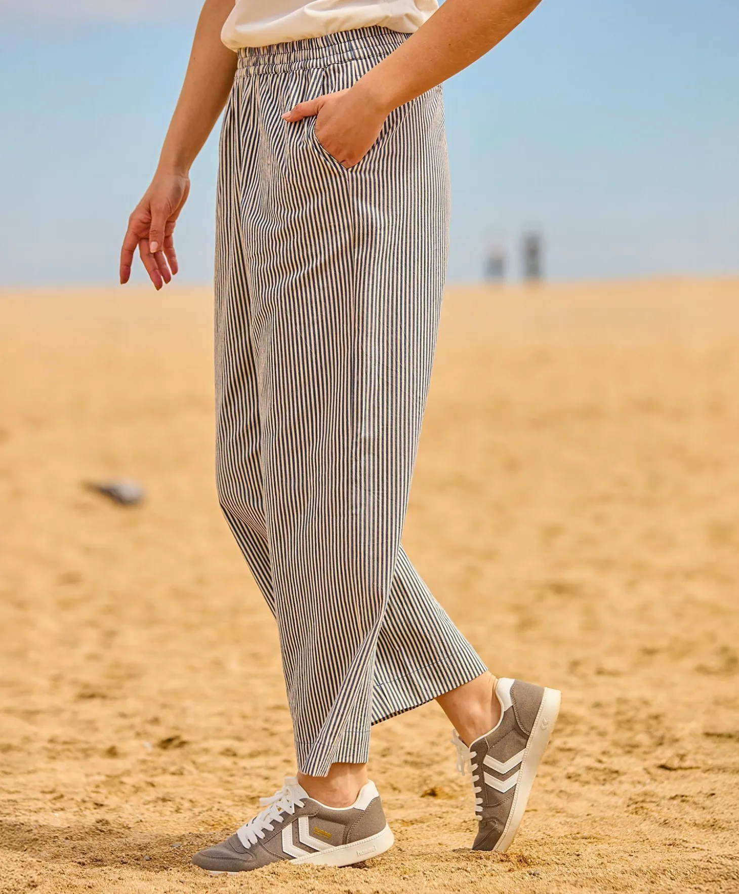 Kaffe Naya Striped Culotte Pant