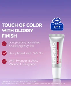 Labello Glowy Lips Berry Tinted SPF30