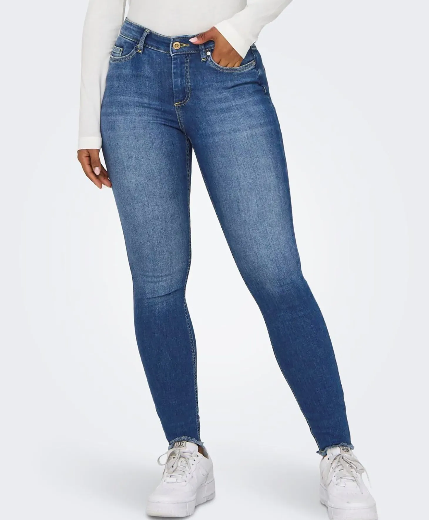 Only Blush Mid DNM Denimblå
