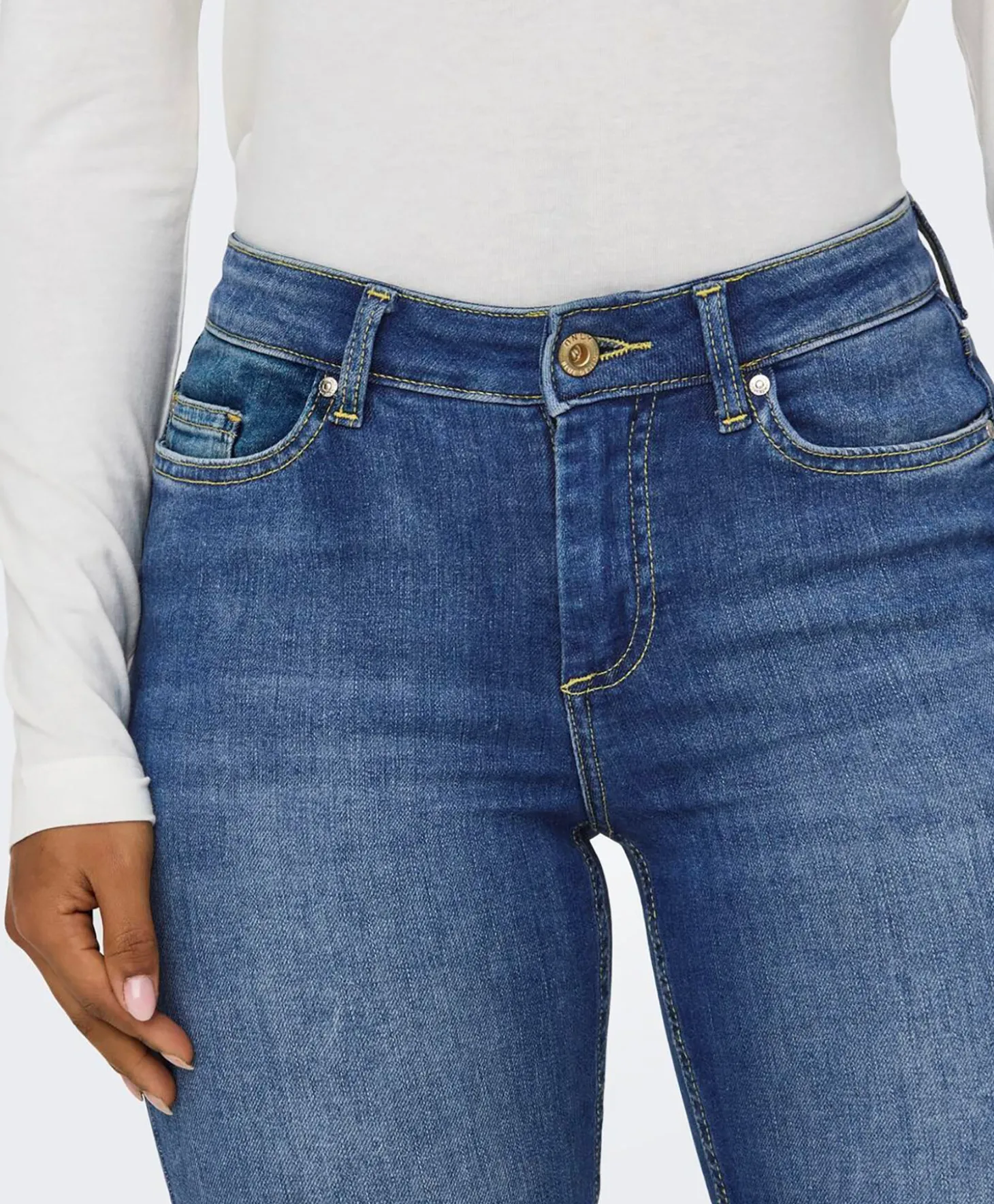 Only Blush Mid DNM Denimblå