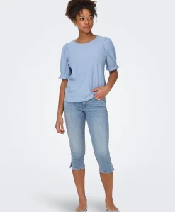 Only Blush Slit Capri