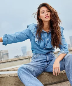 Only Indigo Denimskjorte