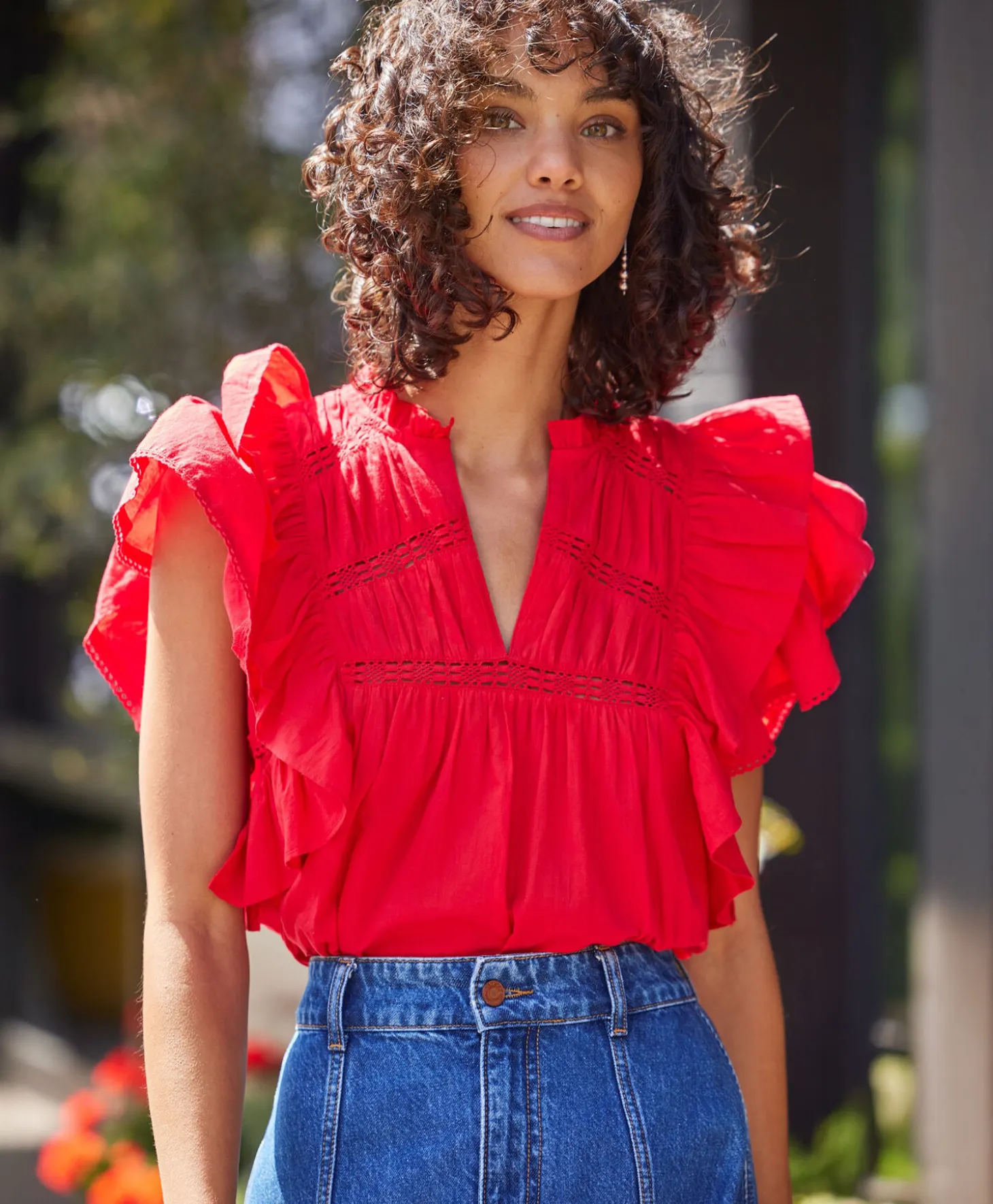 Only Sunny Capsl Frill Top