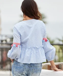 Redhill bluse med knyting