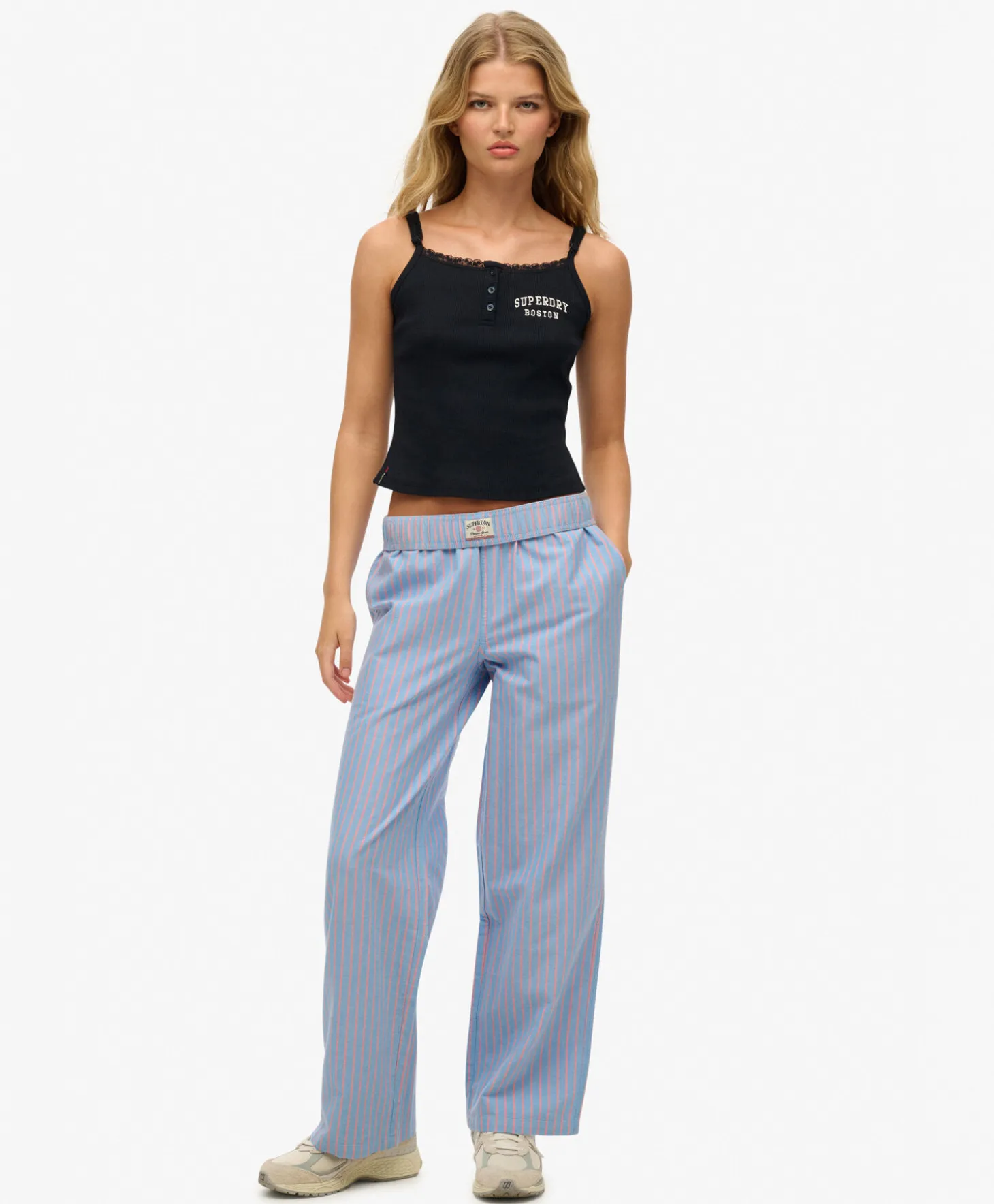 Superdry Cotton Stripe elastic bukse