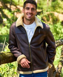 Superdry Faux Shearling Aviator Jakke
