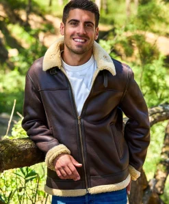 Superdry Faux Shearling Aviator Jakke