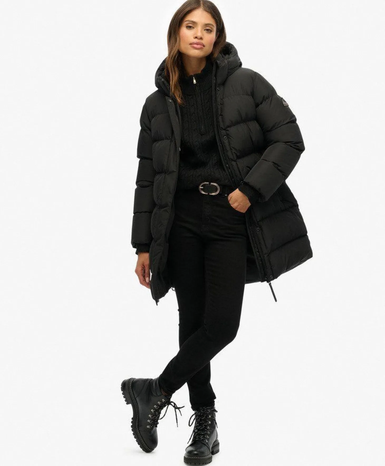 Superdry Hooded Sports Puffer Mid JKT