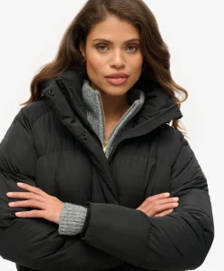 Superdry Longline Hooded Puffer Jacket