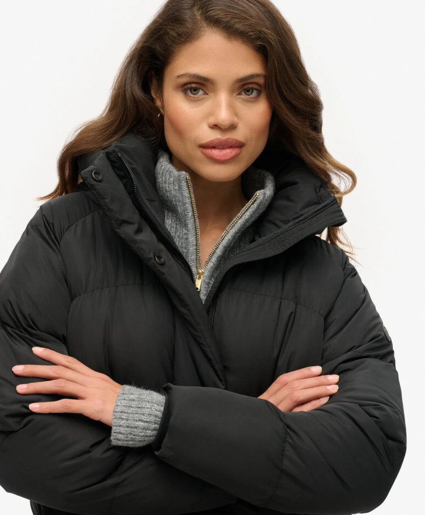 Superdry Longline Hooded Puffer Jacket